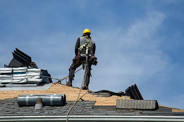 Professional Gutter Installation technician working in Magnolia, TX